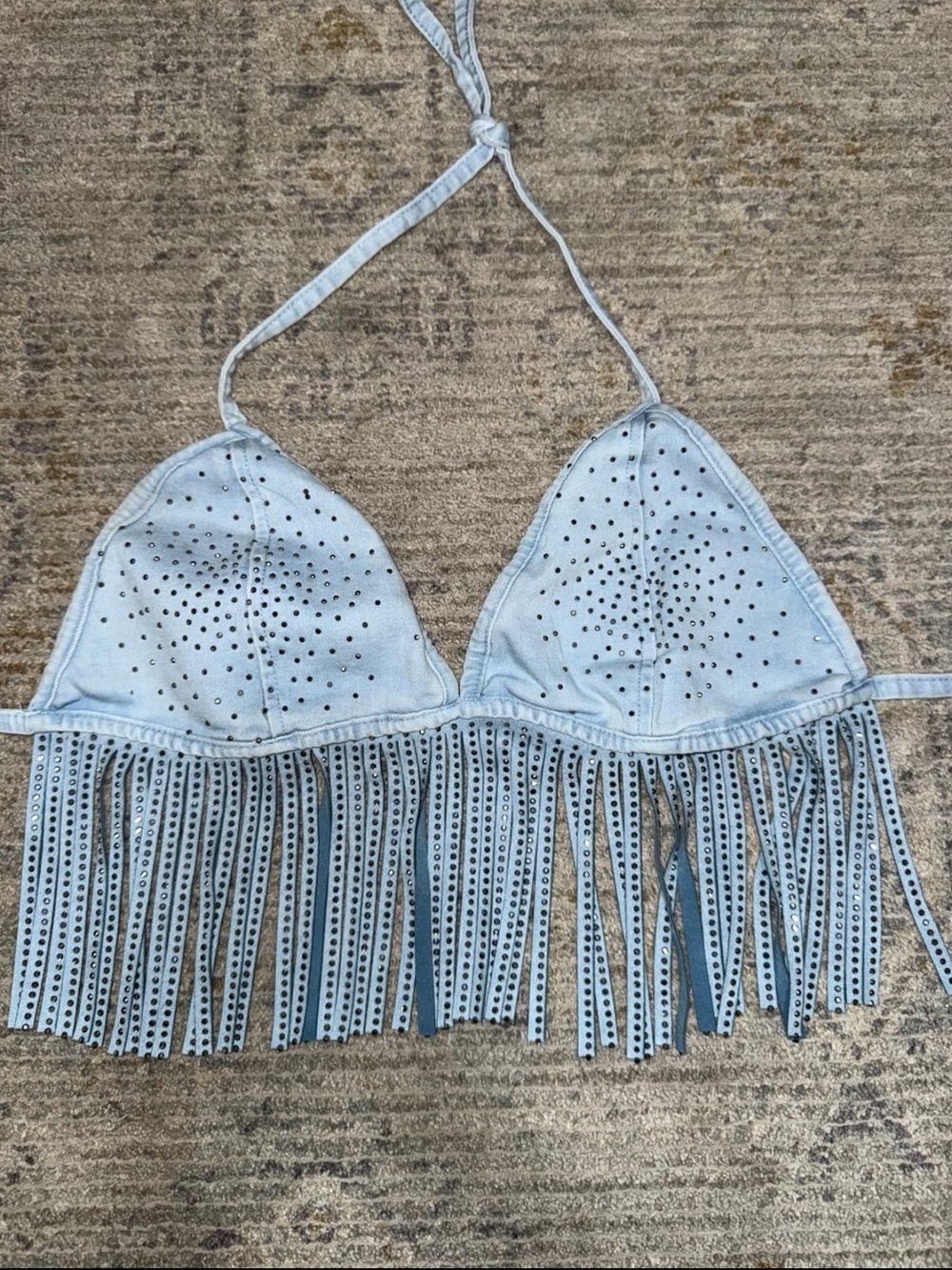 Denim blvd crop top